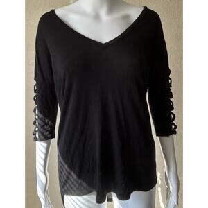 Express One Eleven | Women’s Black Long Sleeve Blouse | Small